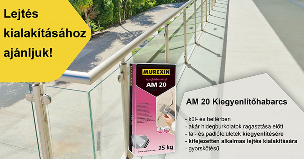 Mindig jó, ha kéznél van – Murexin AM 20 Kiegyenlítőhabarcs