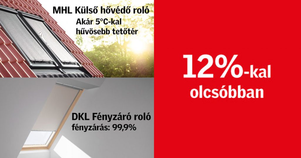 VELUX árnyékolók - csak 1 mozdulat