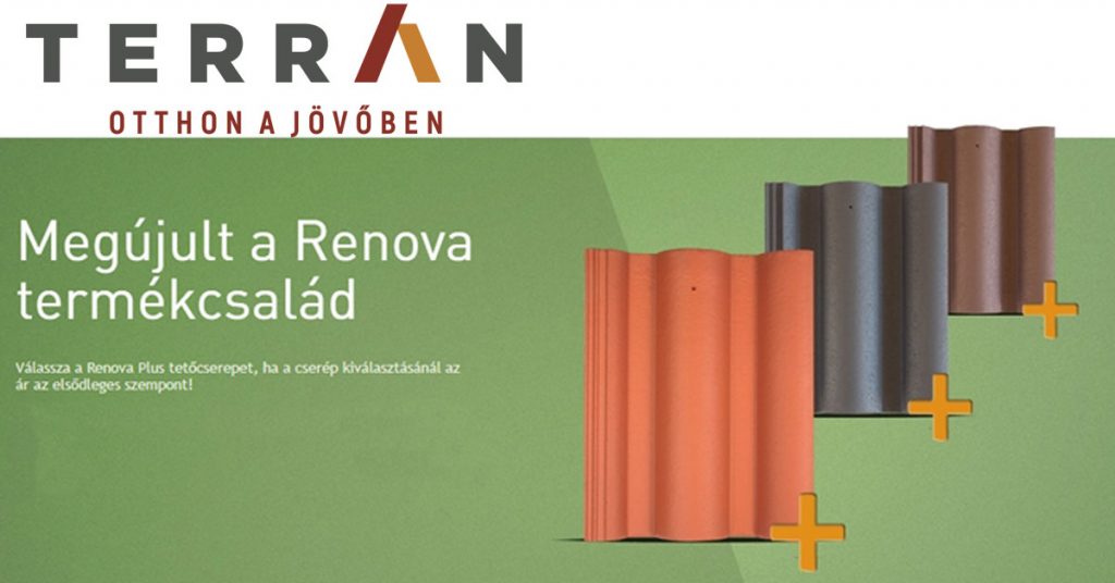 Renova Plus tetőcserepekkel egészült ki a Terrán hullámos profilú termékcsaládja